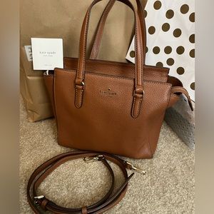 Kate Spade Jackson Medium leather satchel Gingerbread brown